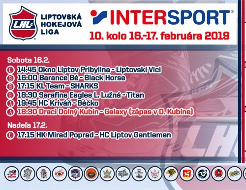 INTERSPORT 10. kolo LHL - výsledky