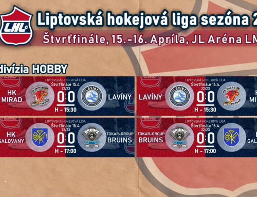 Štvrťfinále playoff LHL Divízia H - výsledky