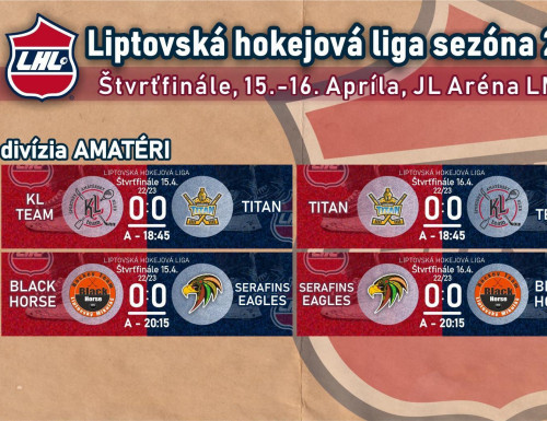 Štvrťfinále playoff LHL Divízia A - výsledky