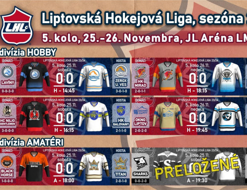 5. kolo LHL, sezóna 2023/2024