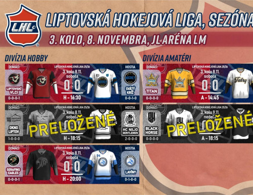 3.kolo LHL, sezóna 2025/2026