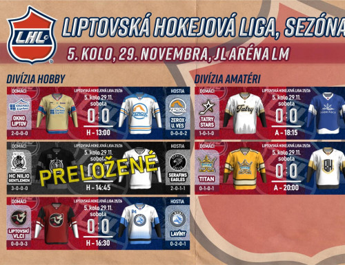 5. kolo LHL, sezóna 2025/2026