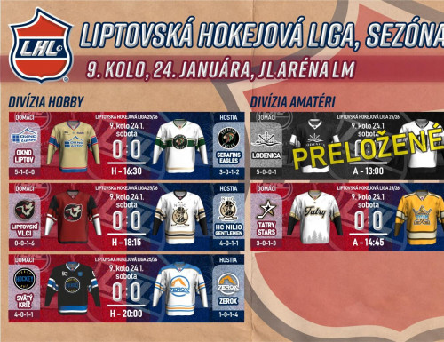 9. kolo LHL, sezóna 2025/2026